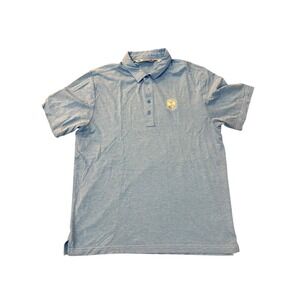 Travis Mathew Pebble Beach Golf Links Mens XL Blue Performance Polo Shirt